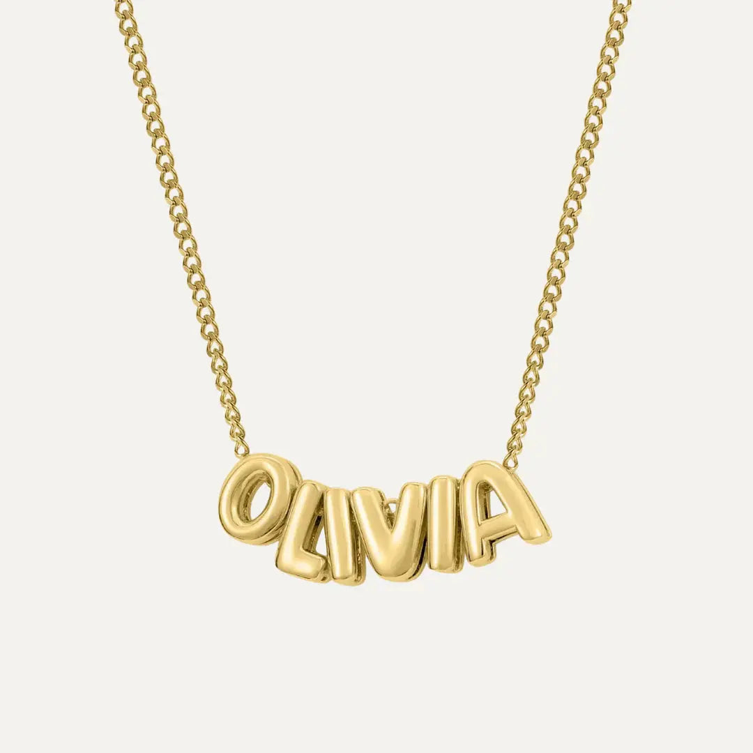 Halskette mit Blasenname (1+2 frei) ErinnerungSchmuck