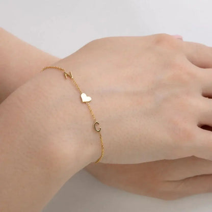 Benutzerdefiniertes Armband mit den lateralen Initialen  ErinnerungSchmuck