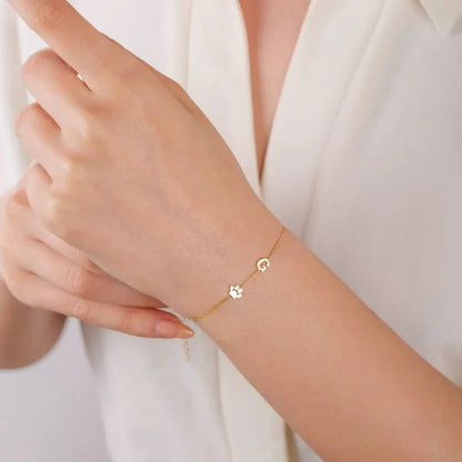 Benutzerdefiniertes Armband mit den lateralen Initialen  ErinnerungSchmuck