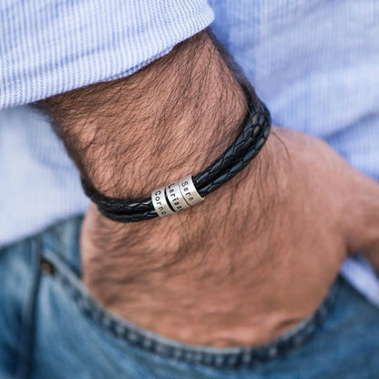 Für Ihn | Personalisierbares Namensperlen-Armband  ErinnerungSchmuck