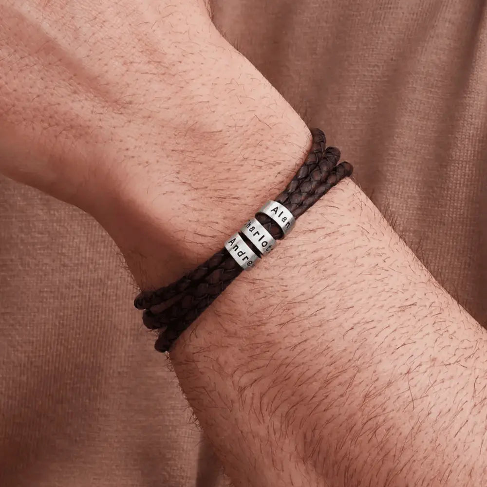 Für Ihn | Personalisierbares Namensperlen-Armband  ErinnerungSchmuck