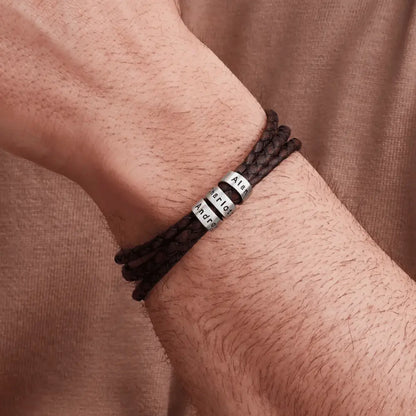 Für Ihn | Personalisierbares Namensperlen-Armband  ErinnerungSchmuck