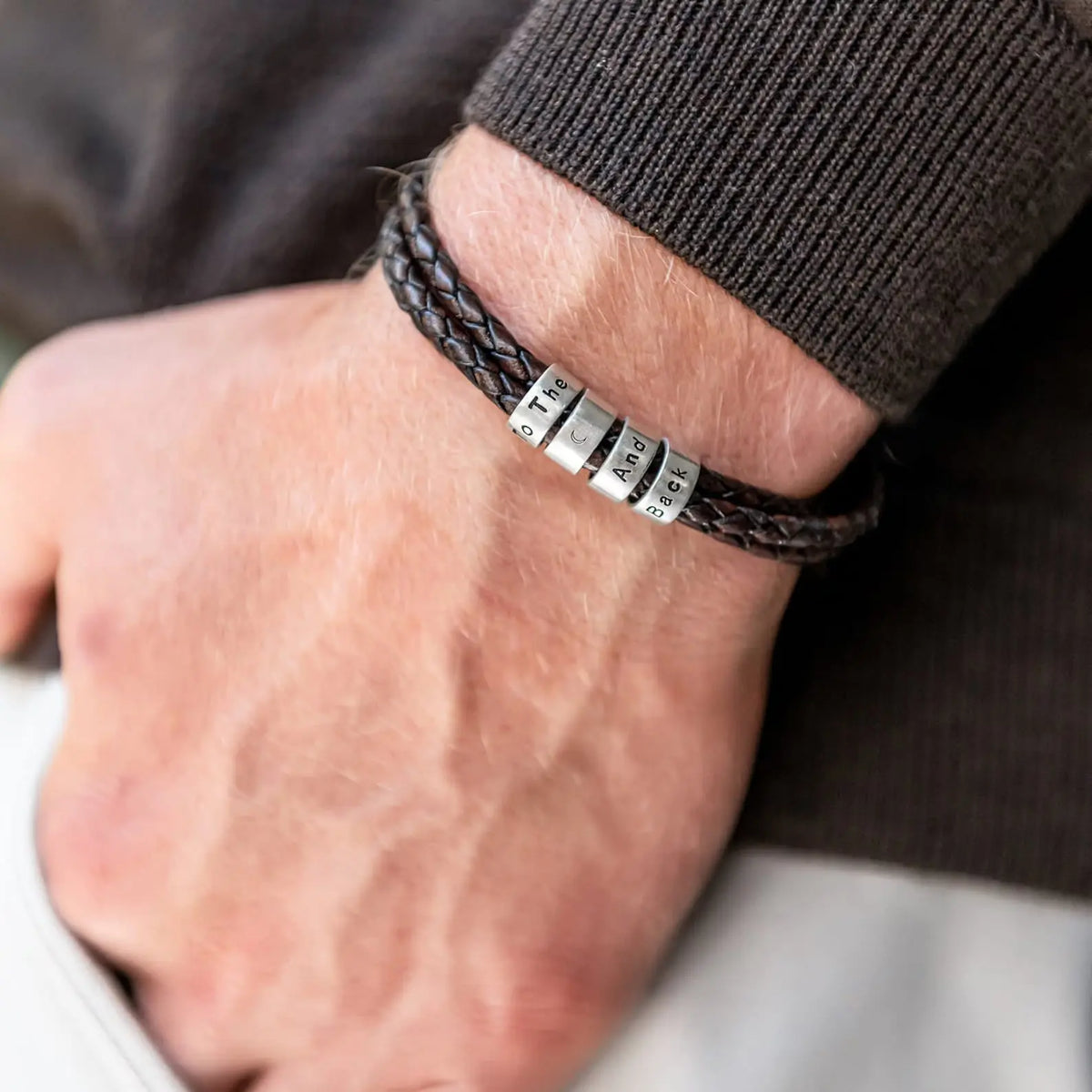 Für Ihn | Personalisierbares Namensperlen-Armband  ErinnerungSchmuck