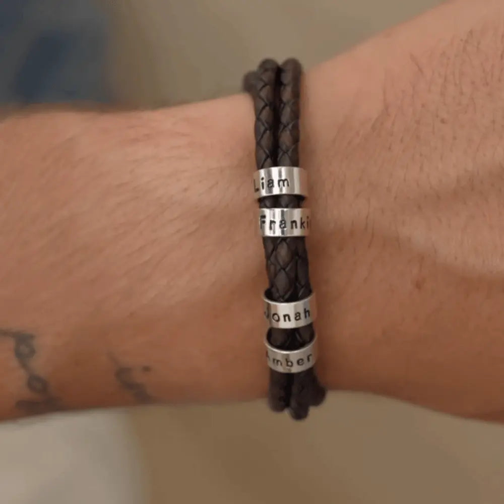 Für Ihn | Personalisierbares Namensperlen-Armband  ErinnerungSchmuck