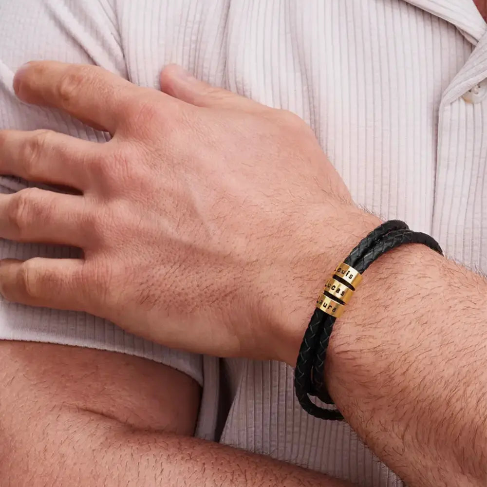 Für Ihn | Personalisierbares Namensperlen-Armband  ErinnerungSchmuck