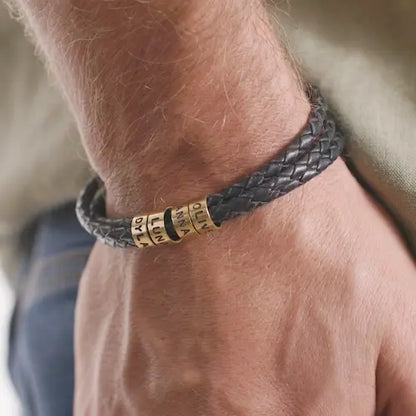 Für Ihn | Personalisierbares Namensperlen-Armband  ErinnerungSchmuck