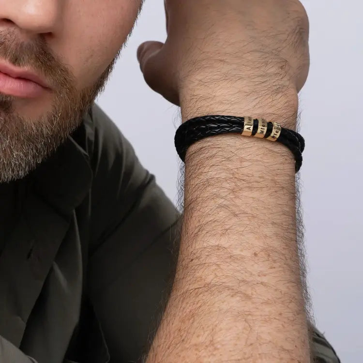 Für Ihn | Personalisierbares Namensperlen-Armband  ErinnerungSchmuck