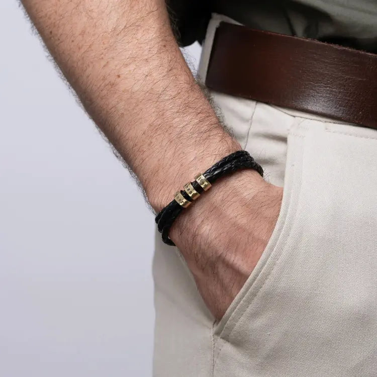 Für Ihn | Personalisierbares Namensperlen-Armband  ErinnerungSchmuck