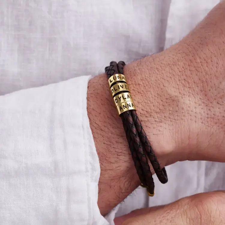 Für Ihn | Personalisierbares Namensperlen-Armband  ErinnerungSchmuck