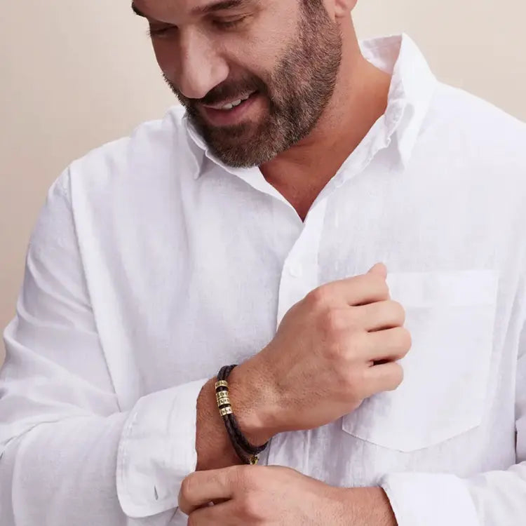Für Ihn | Personalisierbares Namensperlen-Armband  ErinnerungSchmuck