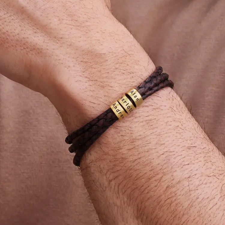 Für Ihn | Personalisierbares Namensperlen-Armband  ErinnerungSchmuck