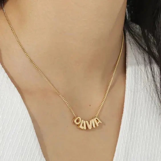 Halskette mit Blasenname (1+2 frei)  ErinnerungSchmuck