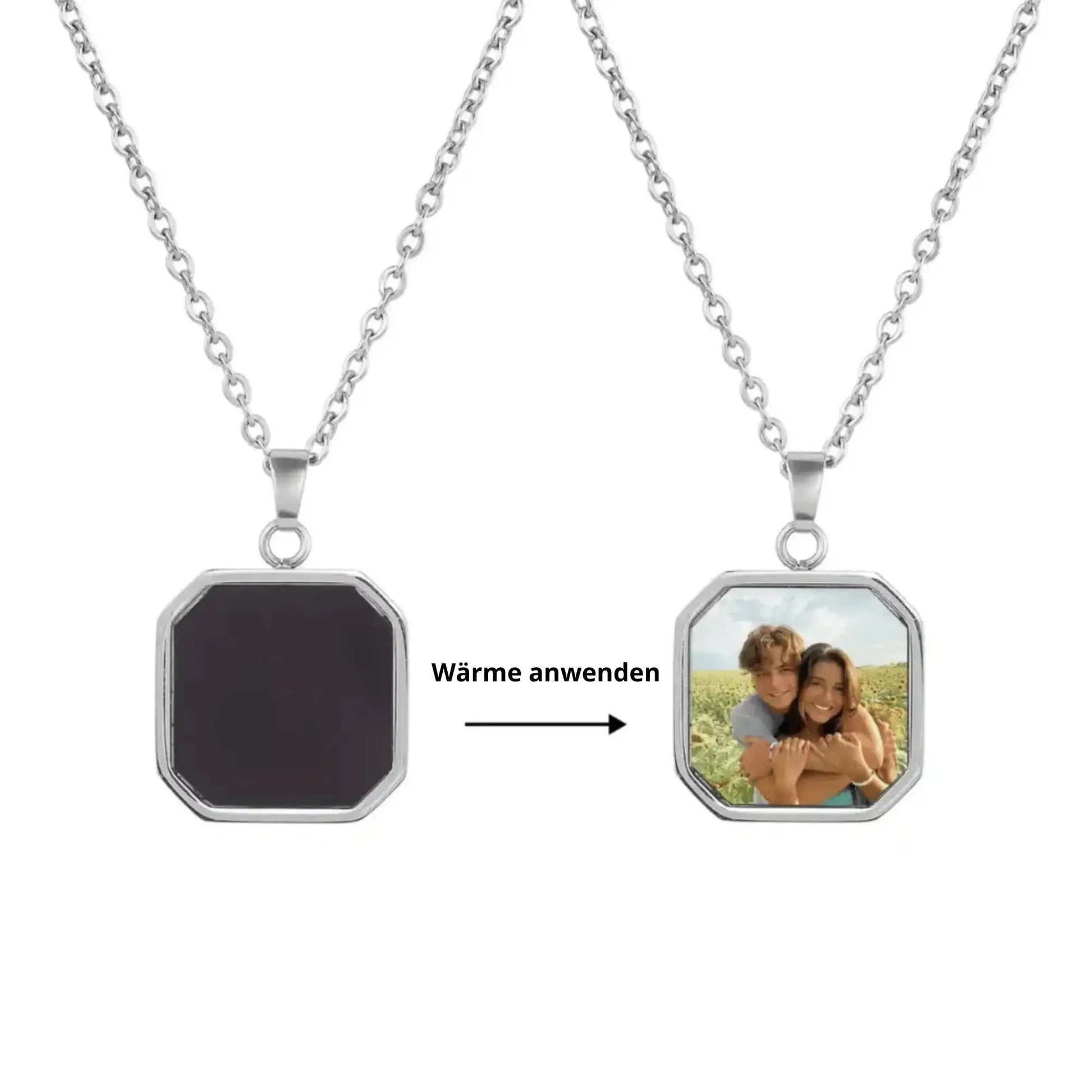 Personalisierte Halskette mit Geheimfoto  ErinnerungSchmuck