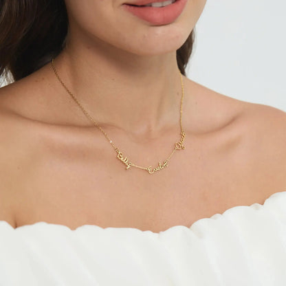 Personalisierte Halskette mit Namen  ErinnerungSchmuck