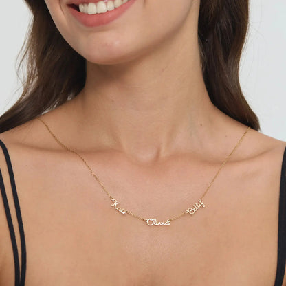 Personalisierte Halskette mit Namen  ErinnerungSchmuck