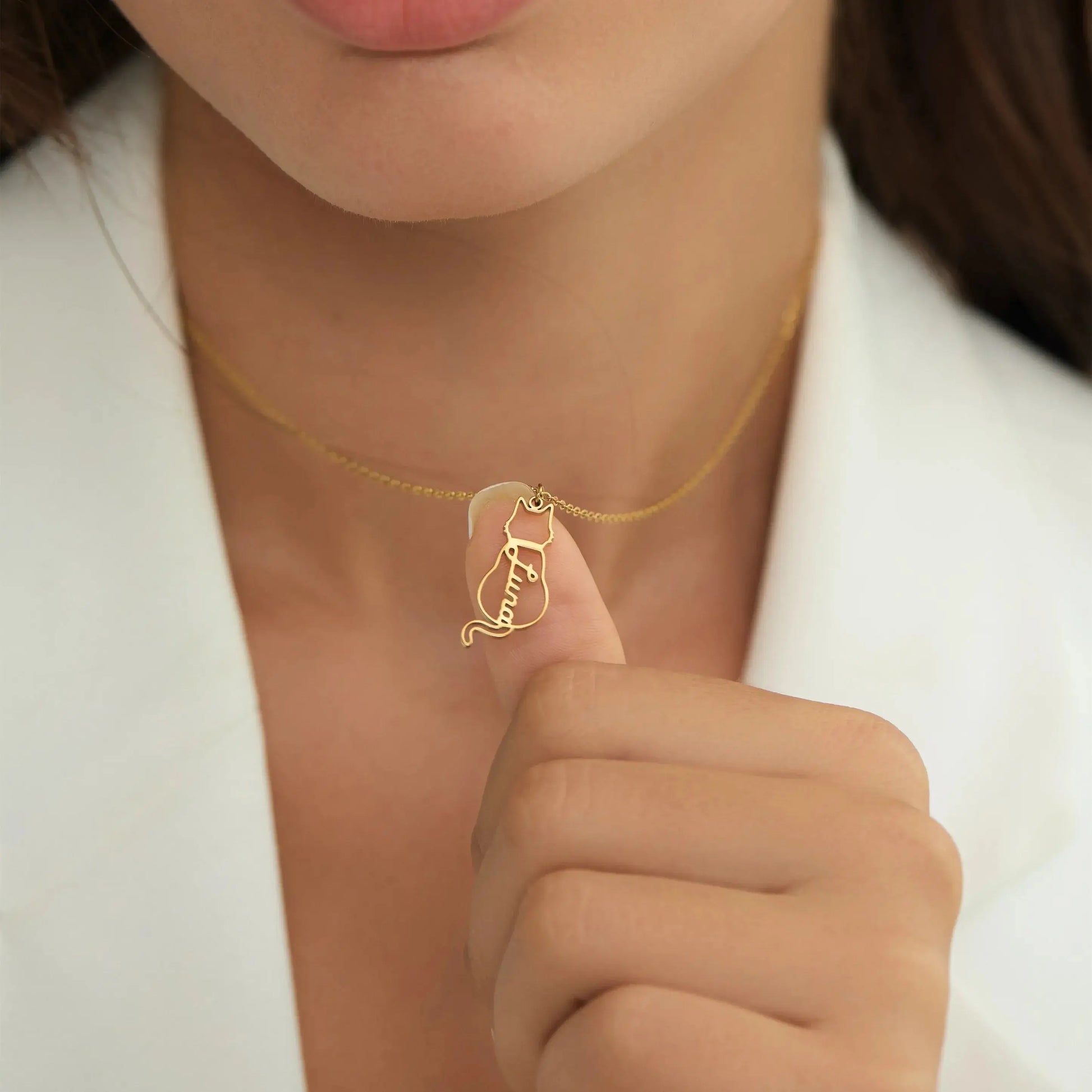 Personalisierte Hunde-/Katzenkette mit Namen  ErinnerungSchmuck