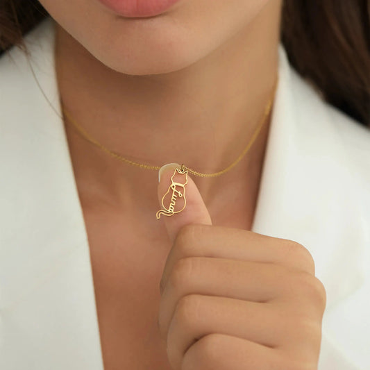 Personalisierte Hunde-/Katzenkette mit Namen  ErinnerungSchmuck