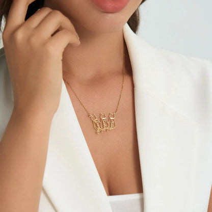 Personalisierte Hunde-/Katzenkette mit Namen  ErinnerungSchmuck