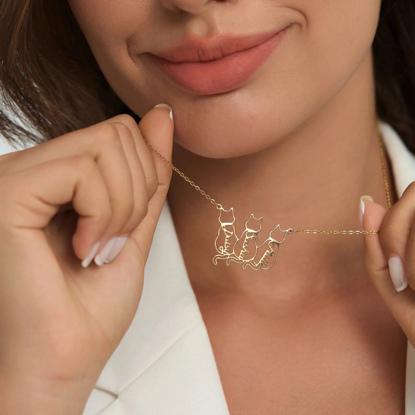 Personalisierte Hunde-/Katzenkette mit Namen  ErinnerungSchmuck