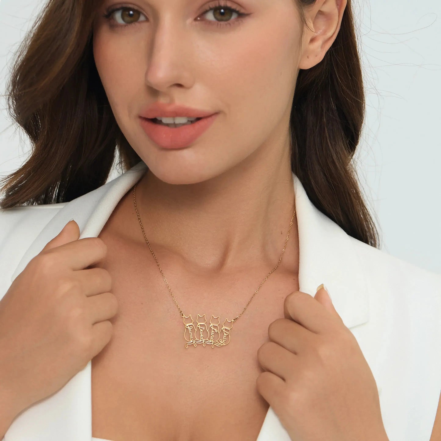 Personalisierte Hunde-/Katzenkette mit Namen  ErinnerungSchmuck