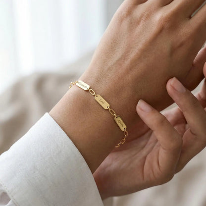 Personalisiertes Armband mit Gravuren - Oro Rosa / 5